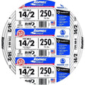 Southwire 28827455 250 ft 14/2 NM-B Electrical Wire with Ground | Indoor Residential Copper Cable | Non-Metallic Sheathed, 600V, UL Listed
