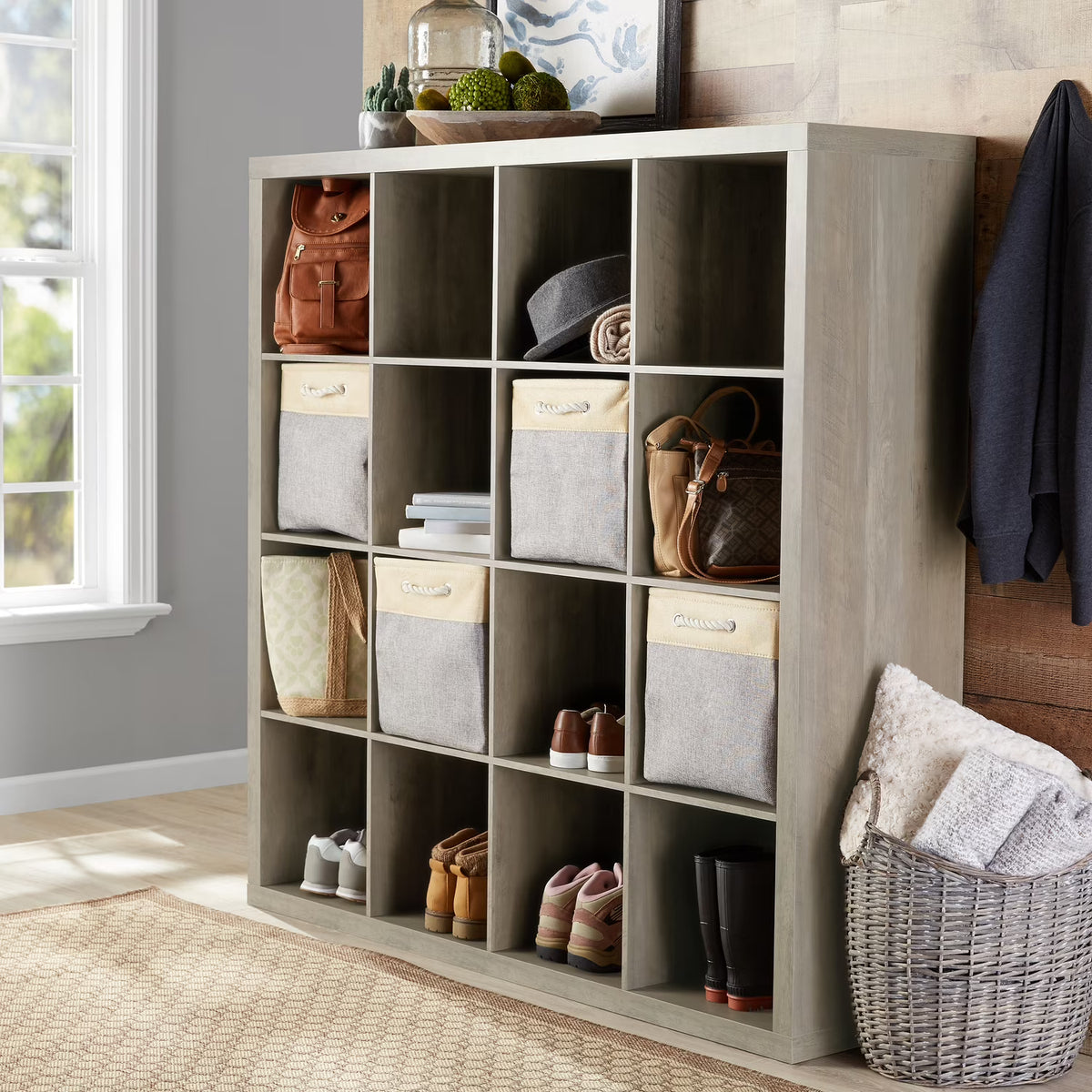 Better Homes & Gardens 16 Cube Storage Organizer, Acorn