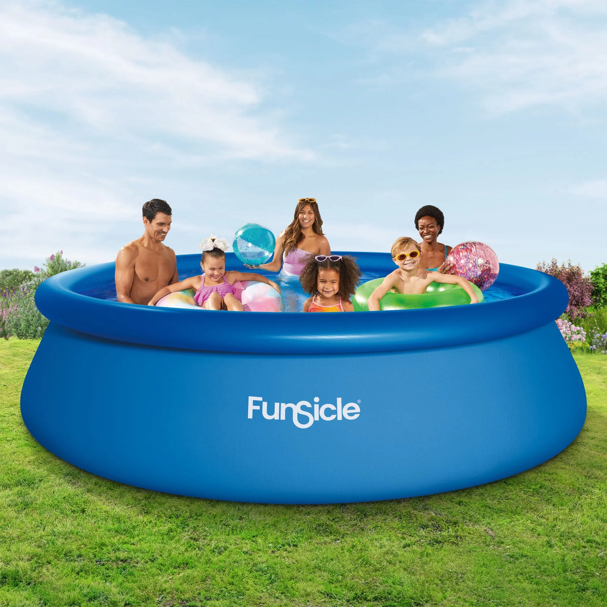 Funsicle 8 ft QuickSet Above Ground Swimming Pool, Round, Age 6 & up