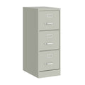 Hirsh 22" Deep 3 Drawer Letter Width Vertical File Cabinet, Commercial Grade, Gray