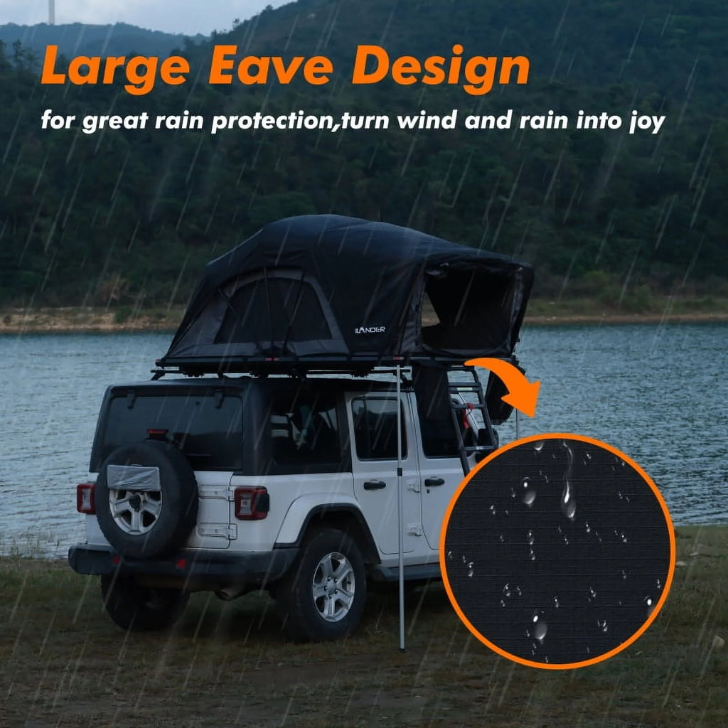 ILANDER Lite Cruiser Roof Top Tent 120cm, Entry level Overland Aluminium Fold Out Style Car Roof Tent for Sedan Van SUV Truck Camping Waterproof,Windproof ,Sturdy