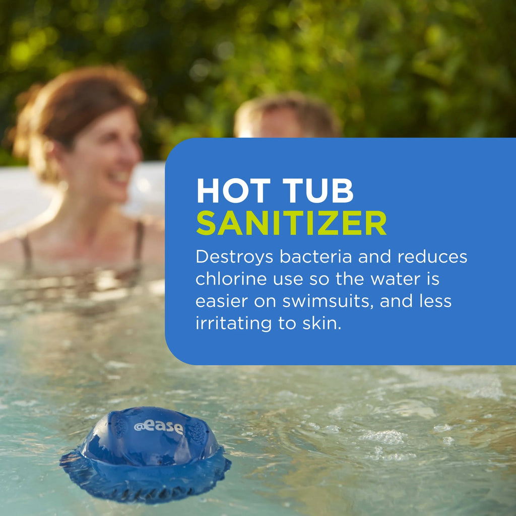 FROG @ease Floating System + 3 Pack of SmartChlor Replacements + 3 FROG Maintain Non-Chlorine Shock Treatments for Hot Tubs