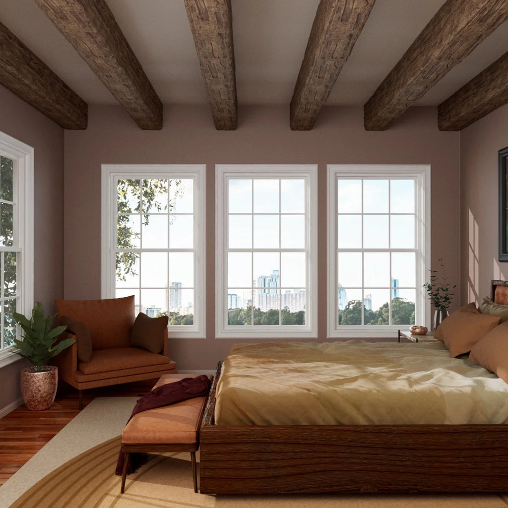Ekena Millwork 3 1/2"W x 3 1/2"H x 120"L 3-Sided (U-Beam) Salvaged Timber HeritageTimber Faux Wood Ceiling Beam, Kona Brown