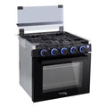 RecPro 21 Inch 3 Burner Propane RV Stove Gas Range without Hood, Black