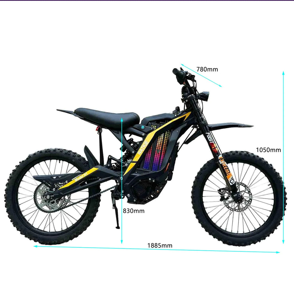 Electric Motorcycle Bike for Adults, Electric Dirt Bike 8000W(Peak) Mid-Mounted Motor 72V/30AH Removable Battery, Max Speed 50MPH/76Miles Off Road Electric Mountain Bike, Dual LED Headlight