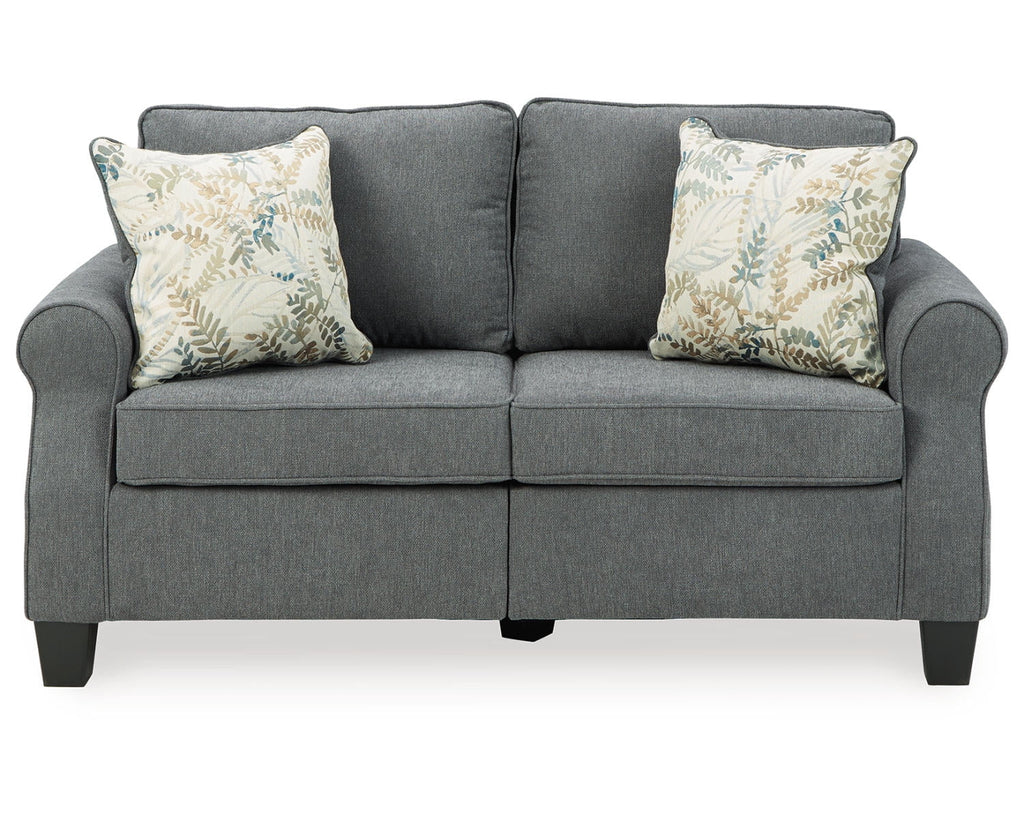 Signature Design by Ashley Contemporary Alessio Loveseat Chenille Charcoal