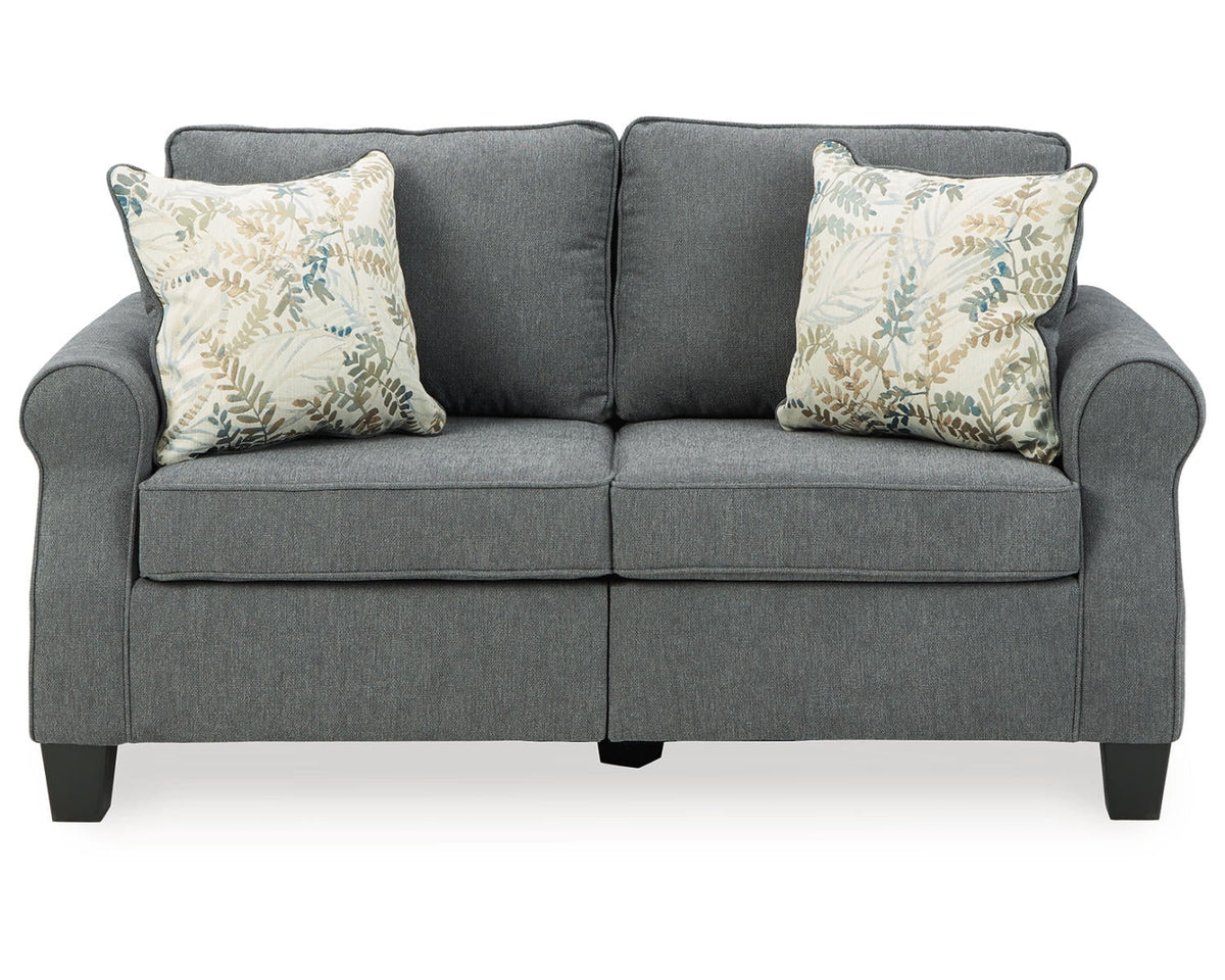 Signature Design by Ashley Contemporary Alessio Loveseat Chenille Charcoal