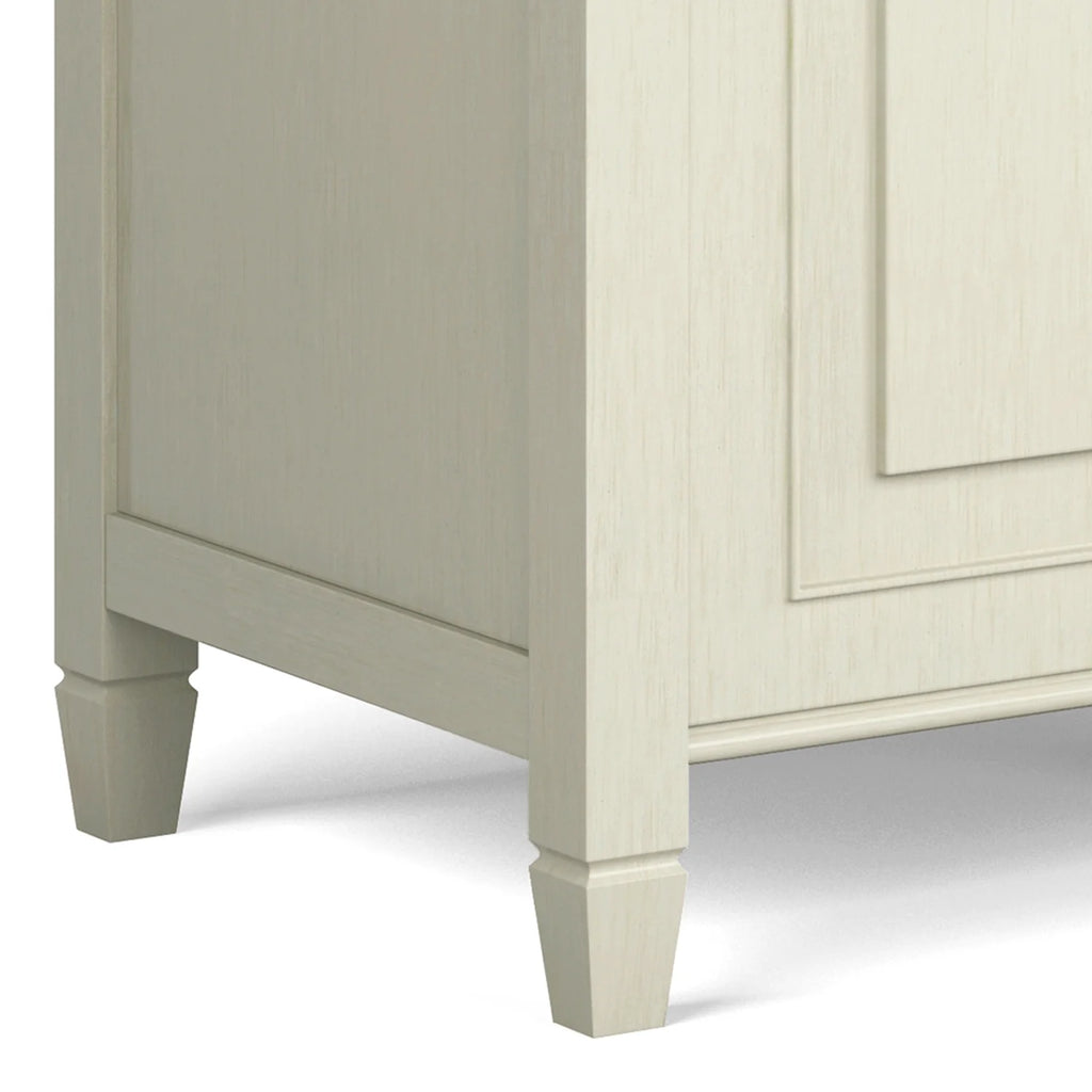 Simpli Home Connaught SOLID WOOD 51 inch Wide Traditional Storage Bench Trunk in Dark Chestnut Brown