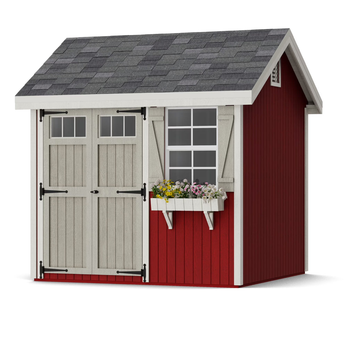 Little Cottage Co. 8x8 Colonial Pinehurst Shed with Operable Window, Outdoor Wood Storage Do-It-Yourself Precut Kit