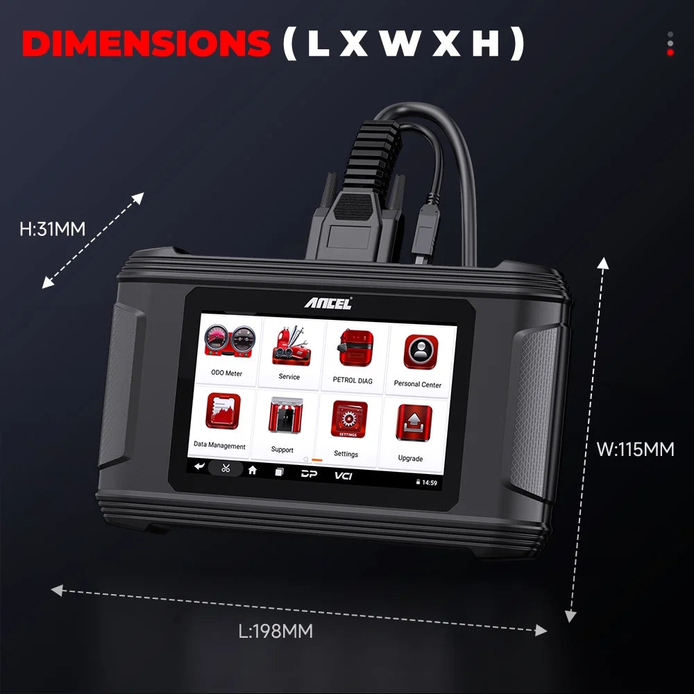 ANCEL DM500 Car OBD2 Scanner Mileage Adjustment Odometer Correction Oil Tool