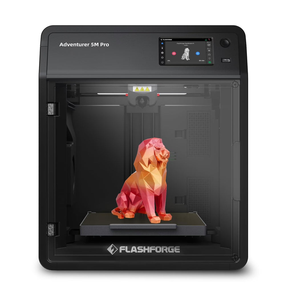 Flashforge Adventurer 5M 3D Printer, Fully Auto Leveling & 600mm/s High Speed Printing, Black