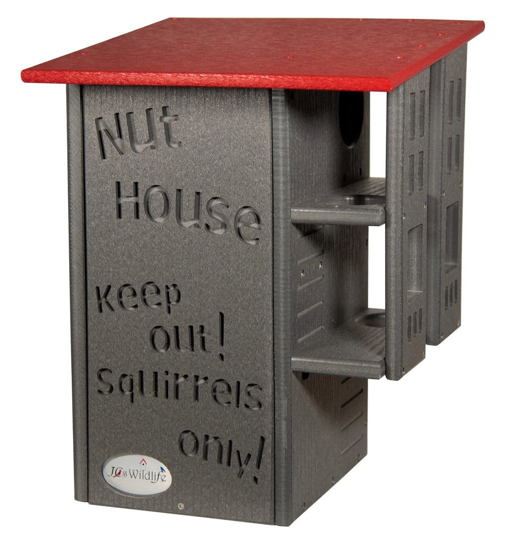 JCs Wildlife Ultimate Squirrel House Nesting Box (Blue/Gray) - A Perfect Home for Squirrels!