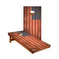 2x4 American Cornhole Association Backyard 2400 Distressed Wood Flag Recreational Cornhole Boards