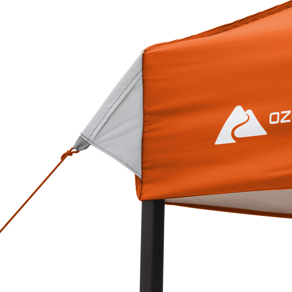 Ozark Trail 10x10 Instant Pop Up Canopy Tent with Simple Push Setup – Straight Leg Pop-Up Tent for Tailgating, Camping & Events, White