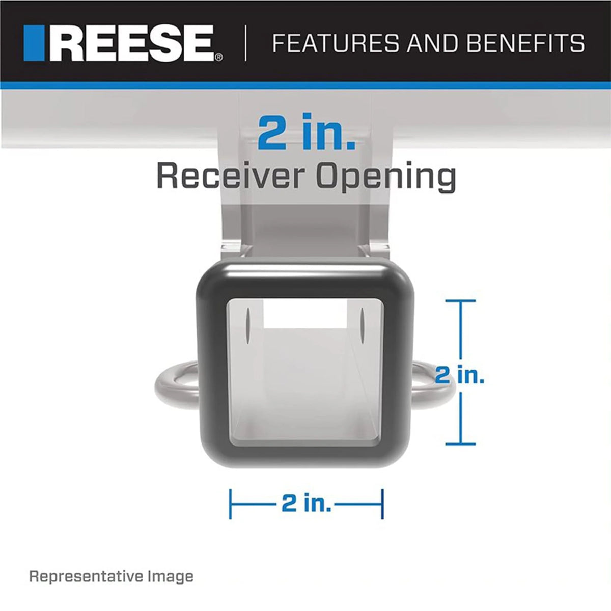 Reese Towpower Class III Trailer Tow Hitch w/ 2 In Receiver Tube
