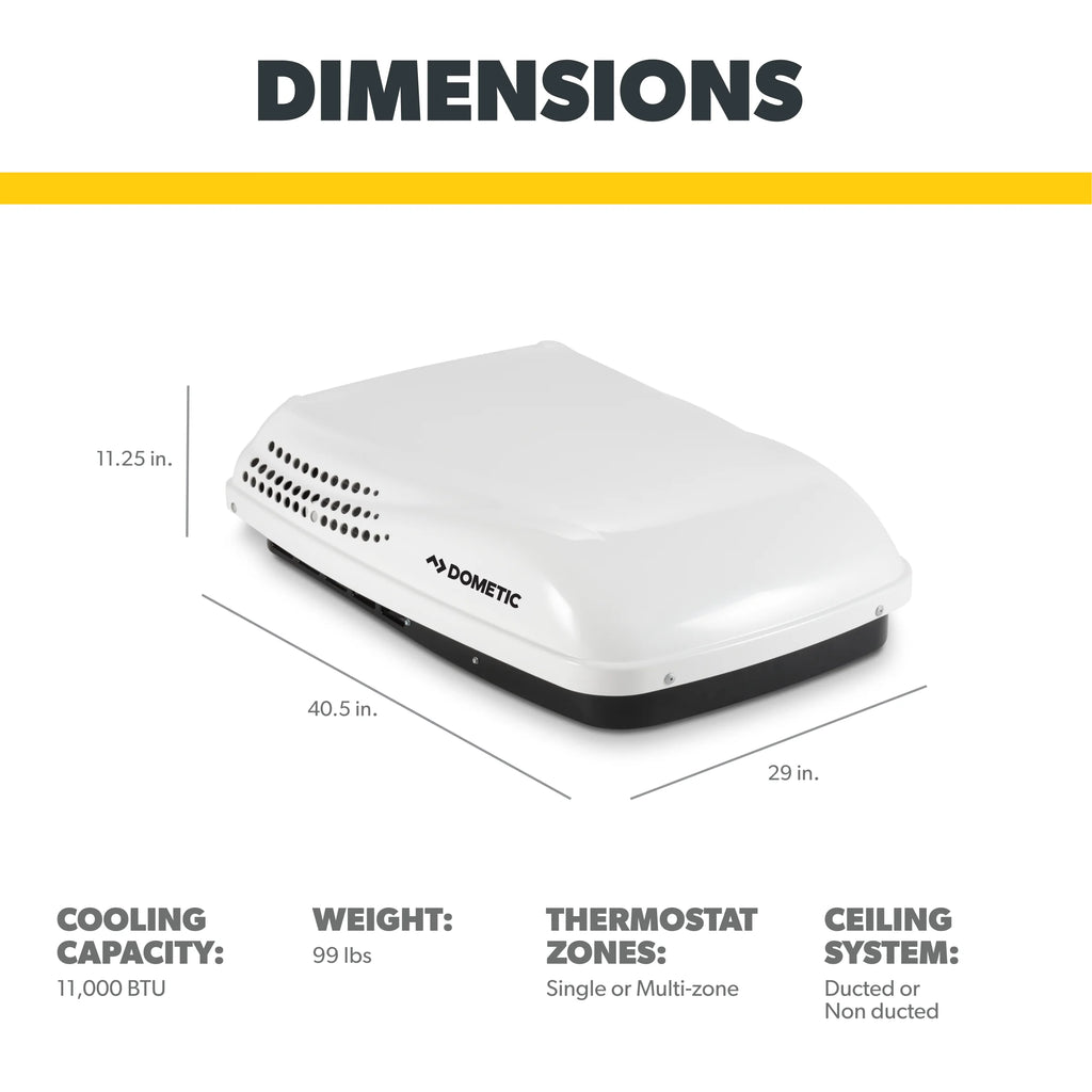 Dometic Penguin II 11000 BTU Rooftop Air Conditioner, White