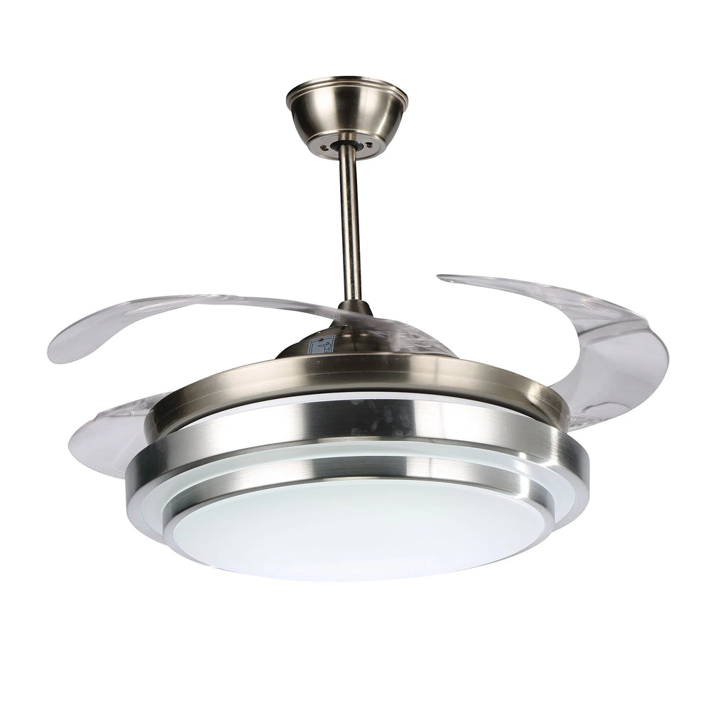42" Retractable LED Ceiling Fan with Remote Control and Light Kit Included