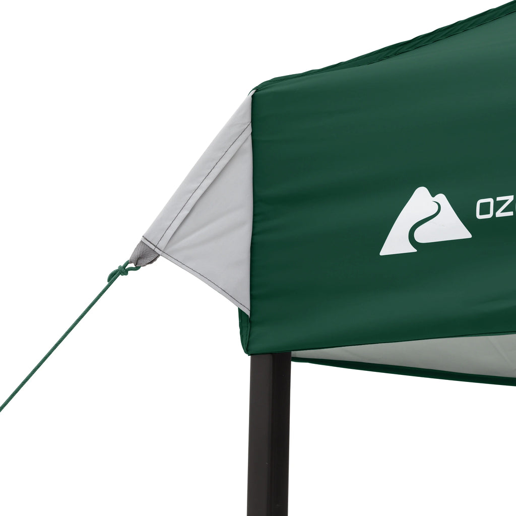 Ozark Trail 10x10 Instant Pop Up Canopy Tent with Simple Push Setup – Straight Leg Pop-Up Tent for Tailgating, Camping & Events, White