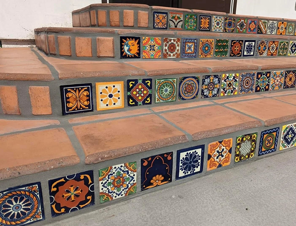 Color y Tradicion Multicolor 4'' x 4'' Ceramic Tiles for Walls, Countertops, Backsplash 100 Piece