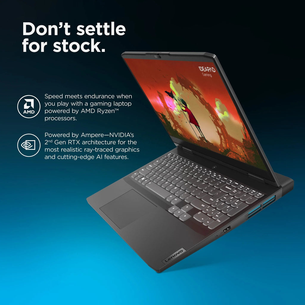 Lenovo Ideapad Gaming 3 15.6" FHD 120Hz Gaming Laptop AMD Ryzen 5 7535HS 8GB RAM 512GB SSD NVIDIA GeForce RTX 2050 4GB