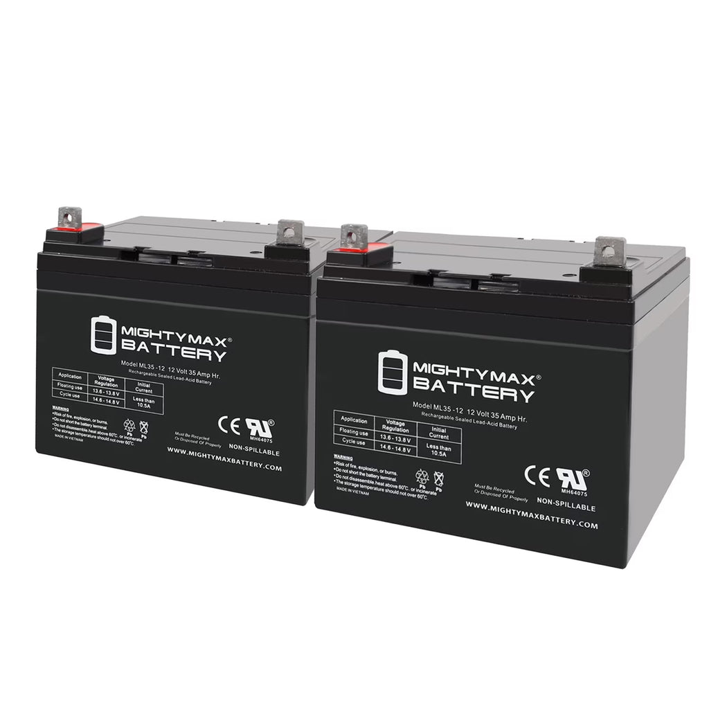 12V 35Ah Wheelchair Battery for Pride Mobility Jazzy 1103 - 2 Pack