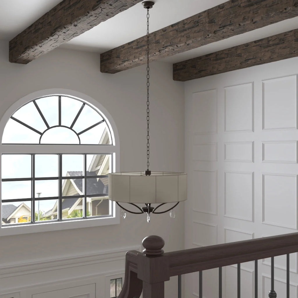 Ekena Millwork 3 1/2"W x 3 1/2"H x 120"L 3-Sided (U-Beam) Salvaged Timber HeritageTimber Faux Wood Ceiling Beam, Kona Brown
