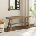 39" Solid Wood Bench, Rustic Farmhouse Wood Dining Room & Entryway Bench Seat for Indoors and Outdoors