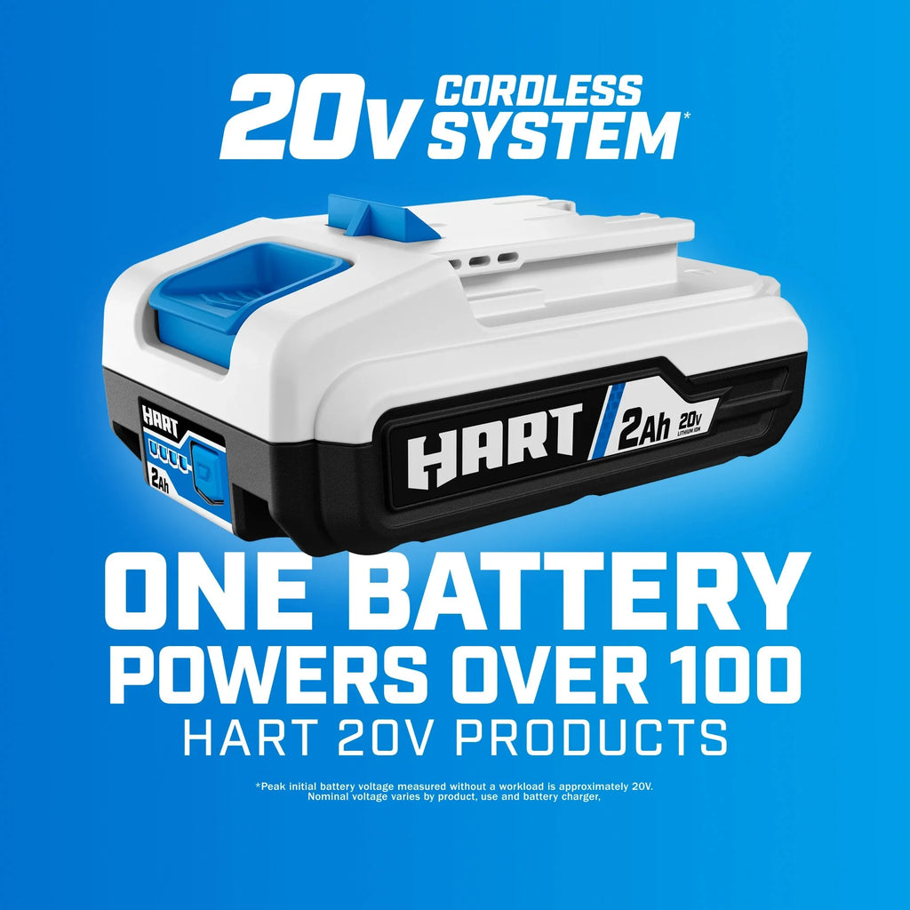 HART 20-Volt Dual Brushroll Stick Vacuum Kit, (1) 4.0 Ah Lithium-Ion Battery