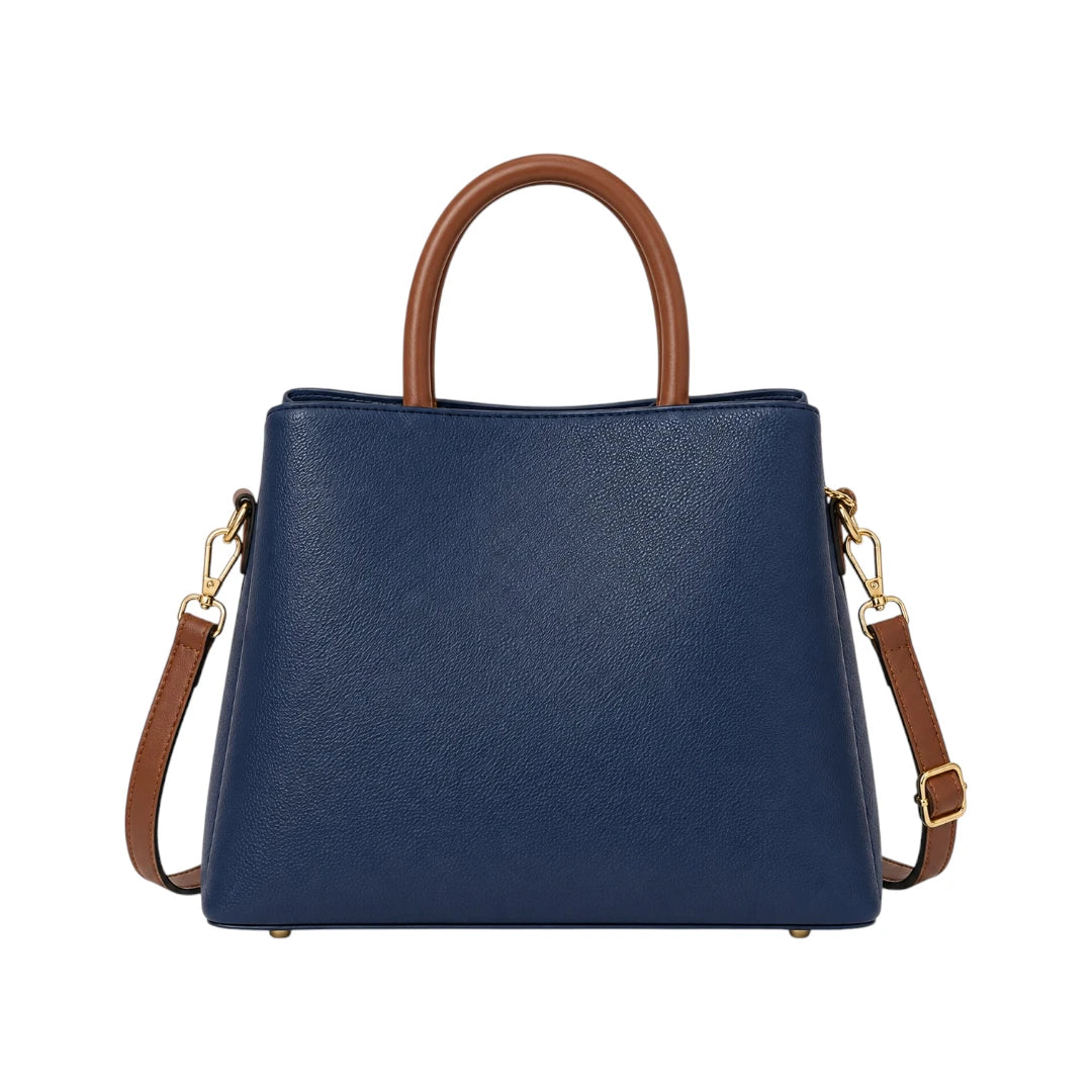 Warey Classic Navy Blue Top Handle Shoulder Bag