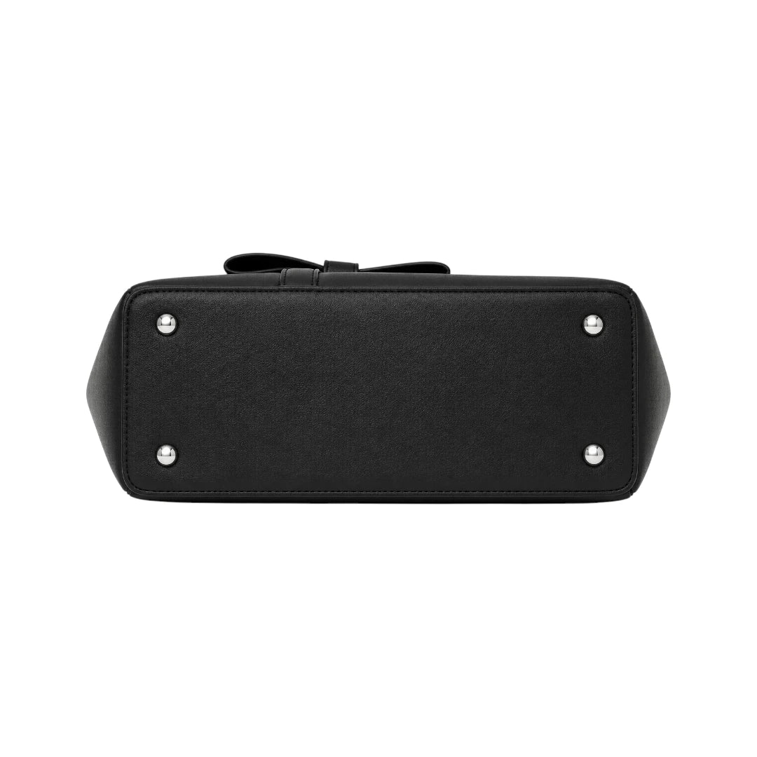Warey Elegant Black Leather Shoulder Bag