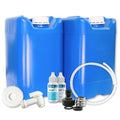 5-Gallon Stackable Water Containers with Spigot & Water Treatment - Emergency Water Storage Kit (2x - 5 Gallon Water Tanks)