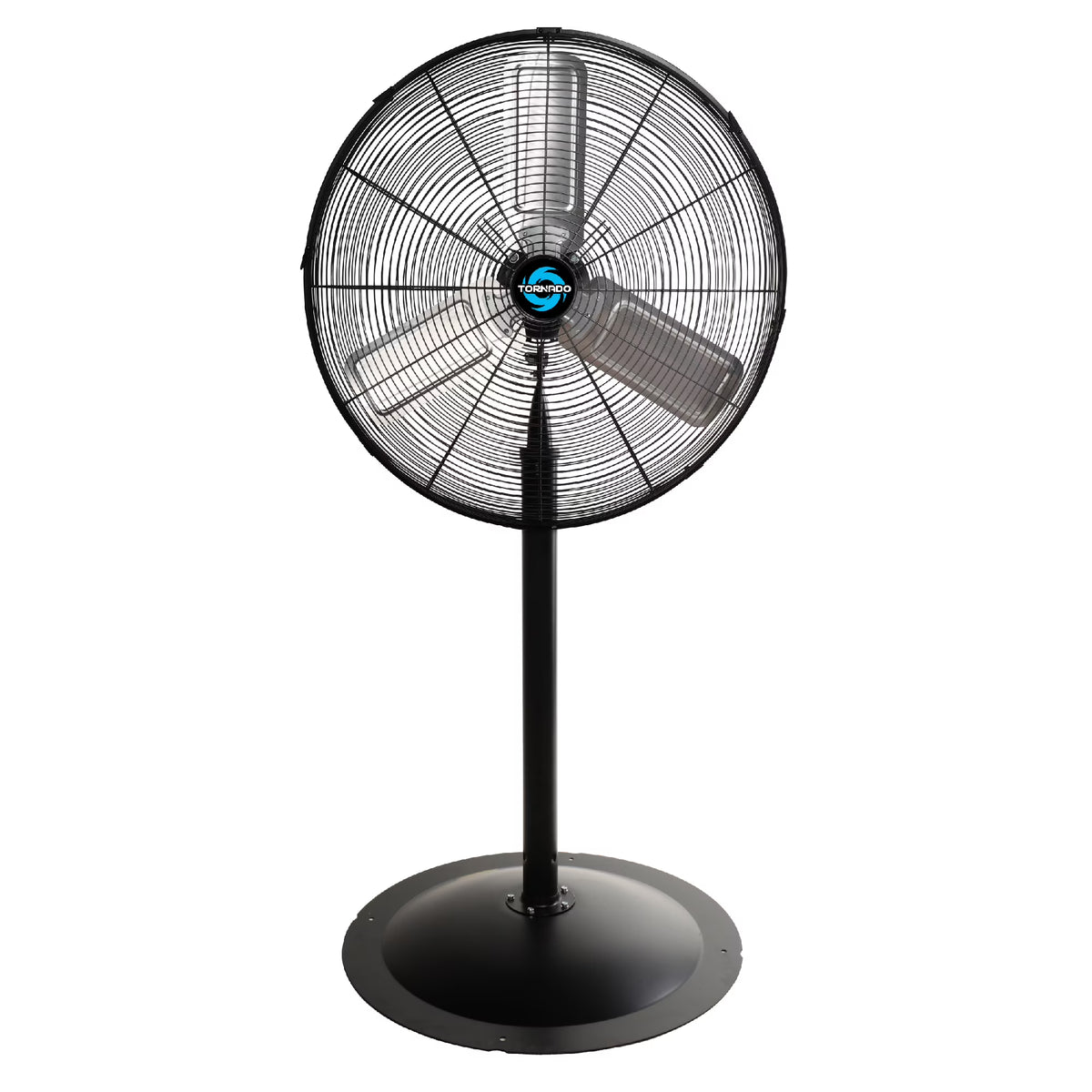 Tornado - 20 Inch High Velocity Metal Oscillating Pedestal Fan - Commercial, Industrial Use Water-Resistant