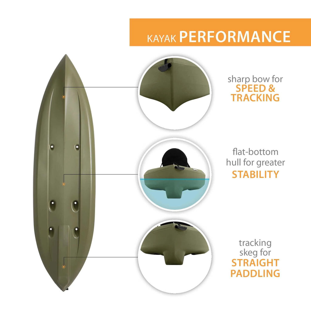 Lifetime Tamarack Angler 100 Fishing Kayak - Olive Green (90539)