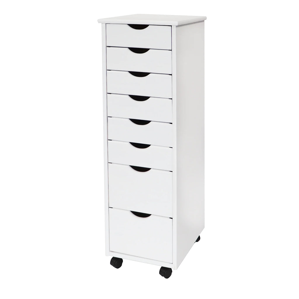 Adeptus Solid Wood 6+2 Drawer Roll Cart