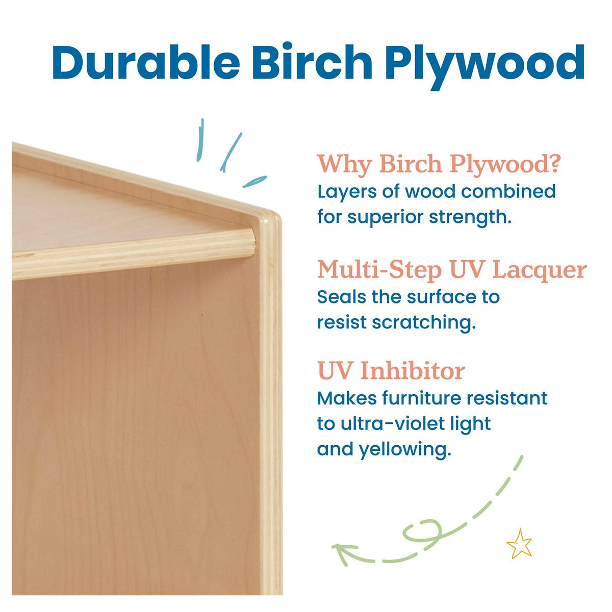 ECR4Kids 25 Cubby Mobile Tray Storage Cabinet. 5×5. Natural