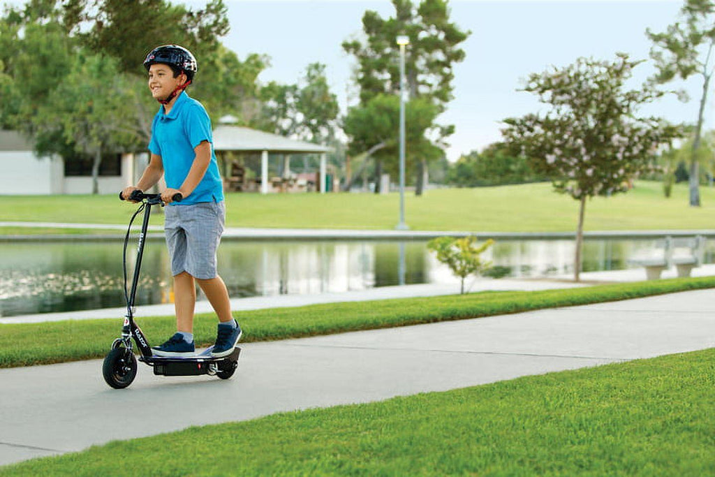 Razor E100 Glow Light-up Electric Scooter. up to 10 mph. Air-filled Front Tire. for Child Ages 8+