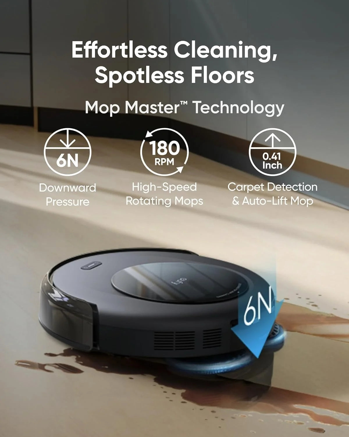 eufy Robot Vacuum Omni C20, Robot Vacuum and Mop Combo + Official RoboVac Hard Floor Cleaning Solution
