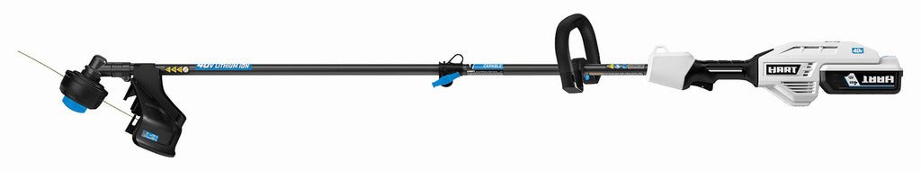 HART 40V Straight Shaft 15" String Trimmer Kit with 4.0Ah Lithium-Ion Battery, Cordless