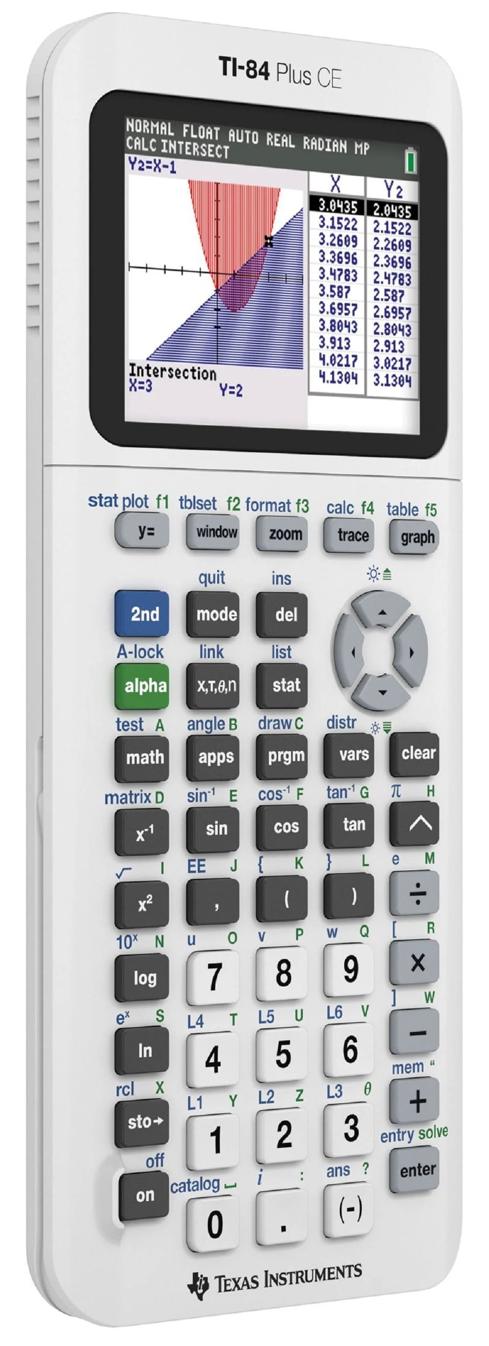 Texas Instruments TI-84 Plus CE Graphing Calculator, White