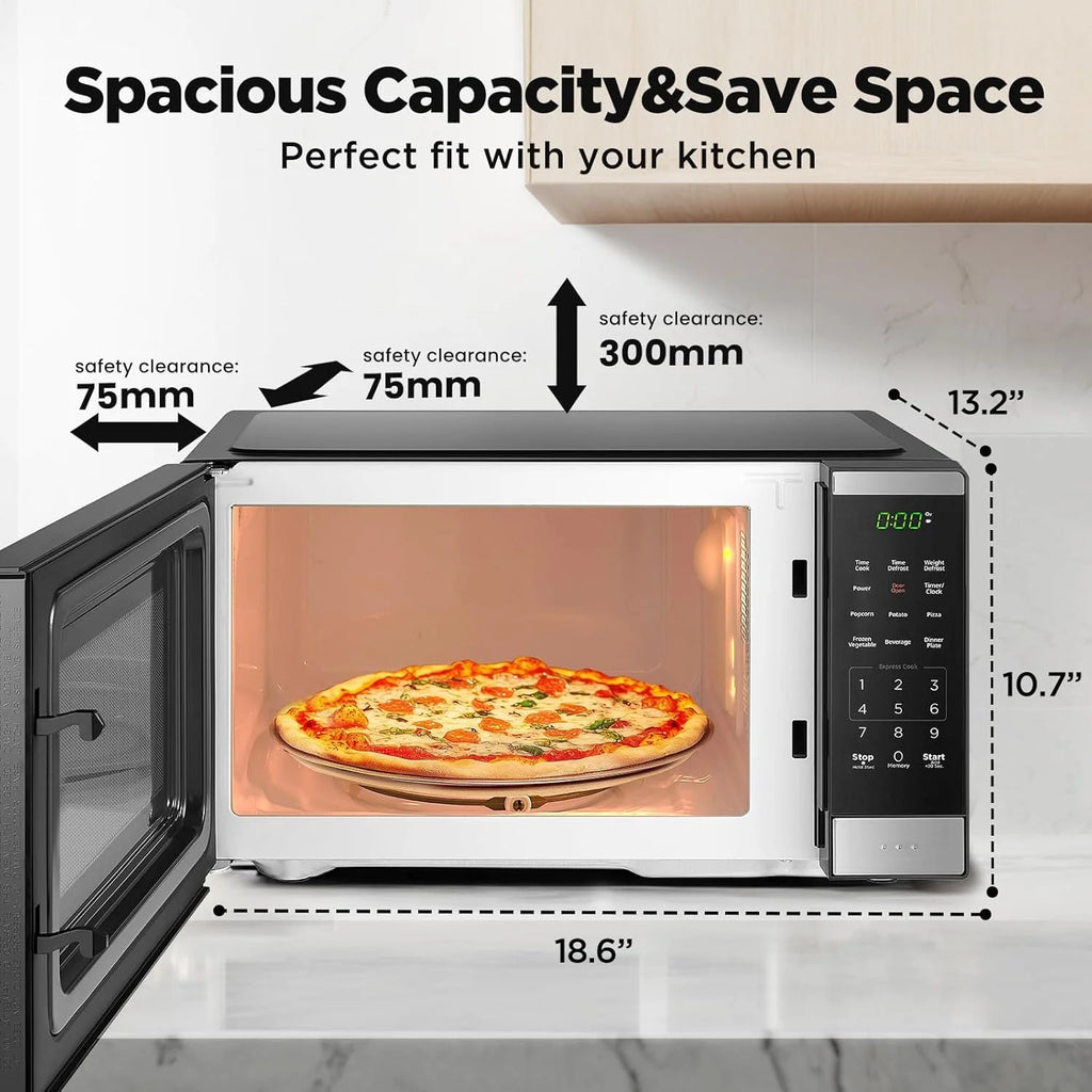 BLACK+DECKER 0.9 Cu Ft Microwave Oven Countertop , 6 Auto Menus, 10 Power Levels, Digital Panel, 900W