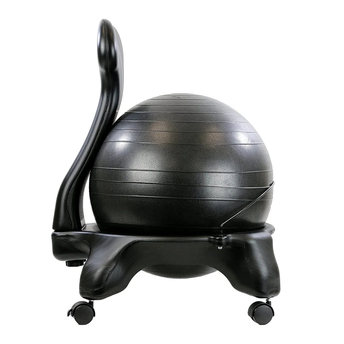 Cando Ball Chair Inflatable Ergonomic Active Seating Exercise Ball Chair with Air Pump for Home, Office, and Classroom