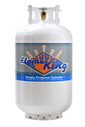 Flame King 30 lb LP Cylinder Propane Tank with Type 1 Overfill Protection Device Valve (Ships Empty)