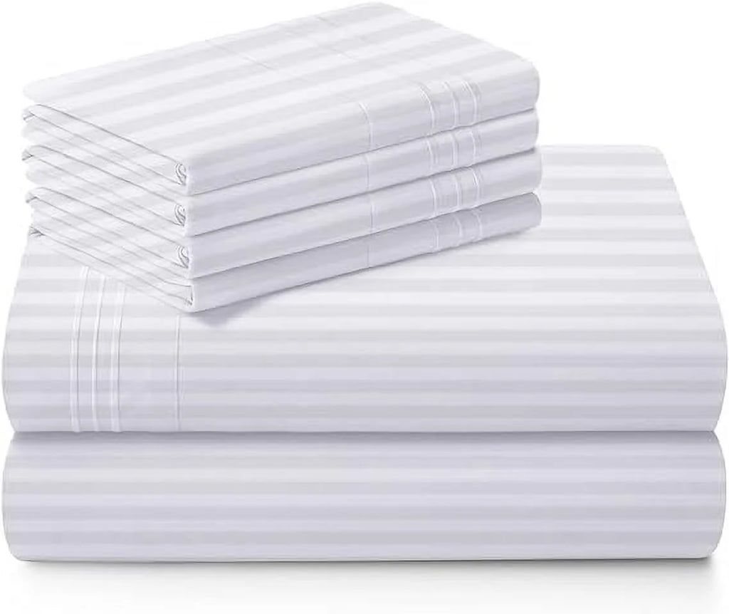 1000 Thread Count 4-Piece 100% Egyptian Cotton Bed Sheets Luxury Hotel Sheets Fits Mattress Upto 21" Deep Pocket, Twin XL Size - Burgundy Solid