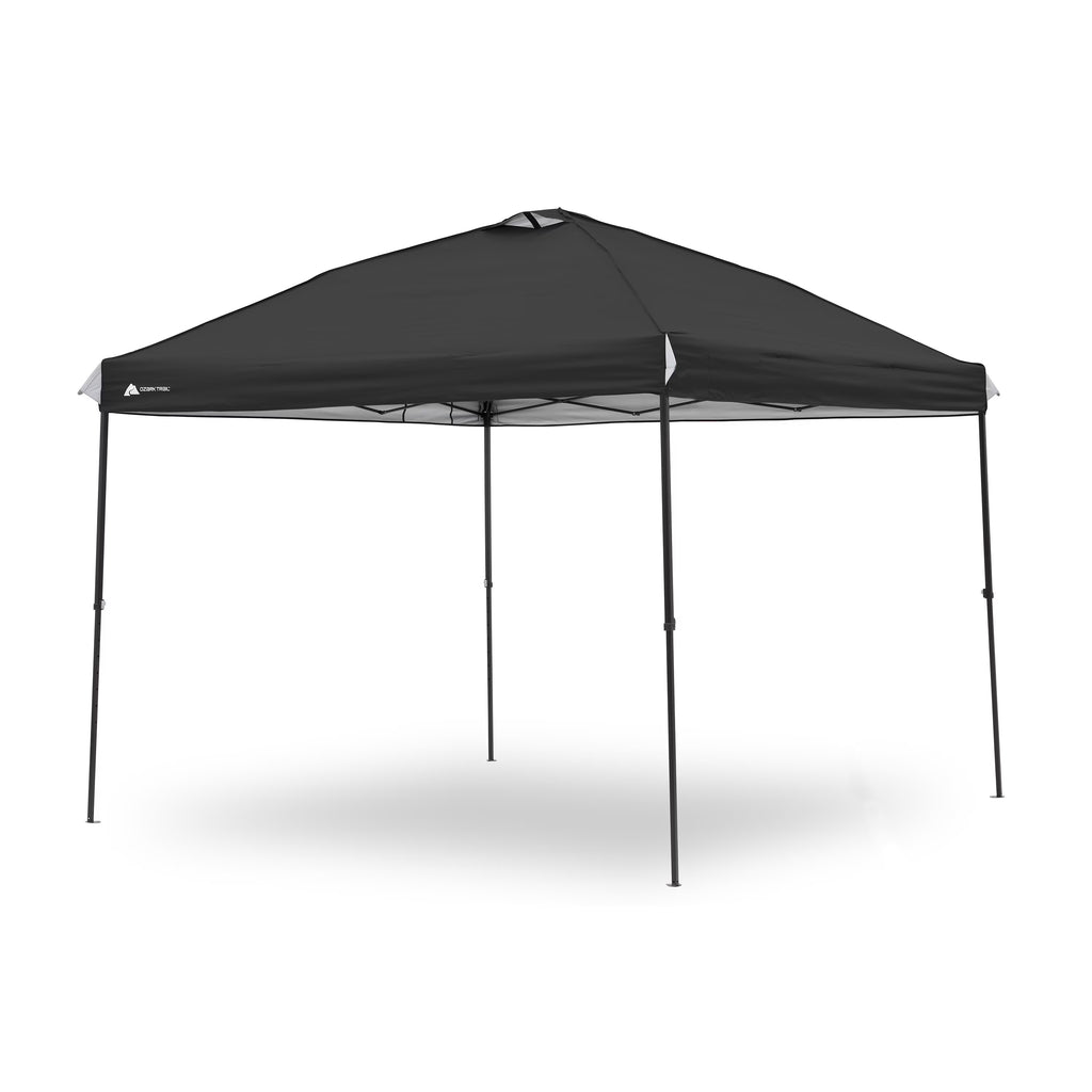Ozark Trail 10x10 Instant Pop Up Canopy Tent with Simple Push Setup – Straight Leg Pop-Up Tent for Tailgating, Camping & Events, White