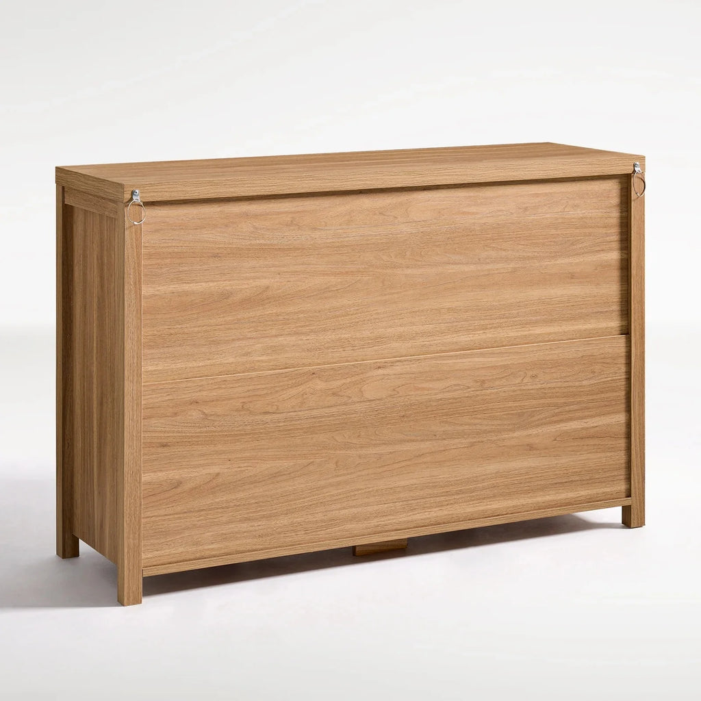 ARKANTOS Wooden 6 Drawer Double Dressers, Wide Chests of Drawers for Bedroom, Natural Oak