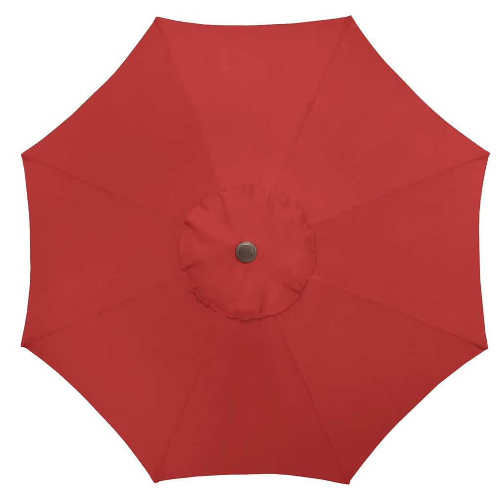 BrylaneHome Outdoor Tilt-And-Crank Umbrella With 8 Sturdy Steel Ribs Heavy Duty Fade-Resistant Tilting Shade Patio Garden Backyard Décor Pool Home