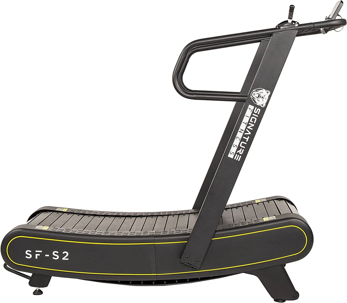 Signature Fitness SF-S2 Sprint Demon - Motorless Curved Sprint Treadmill with Adjustable Levels of Resistance - 300 lb Capacity