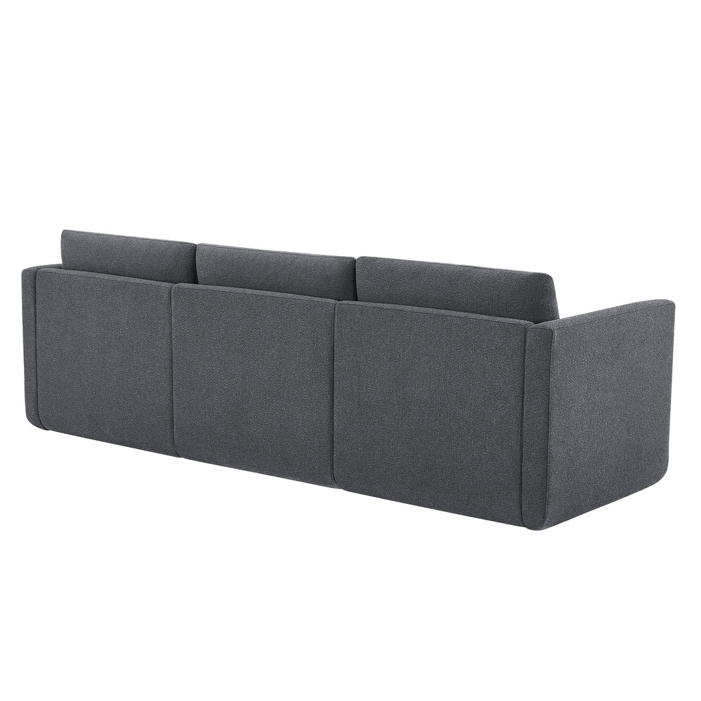 Beautiful Drew Modular Sectional Sofa with Ottoman by Drew Barrymore, Gray Fabric