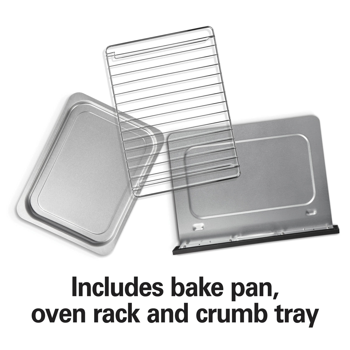 Hamilton Beach 2-in-1 Countertop Toaster Oven & Long Slot 2 Slice Toaster Combo, Stainless Steel