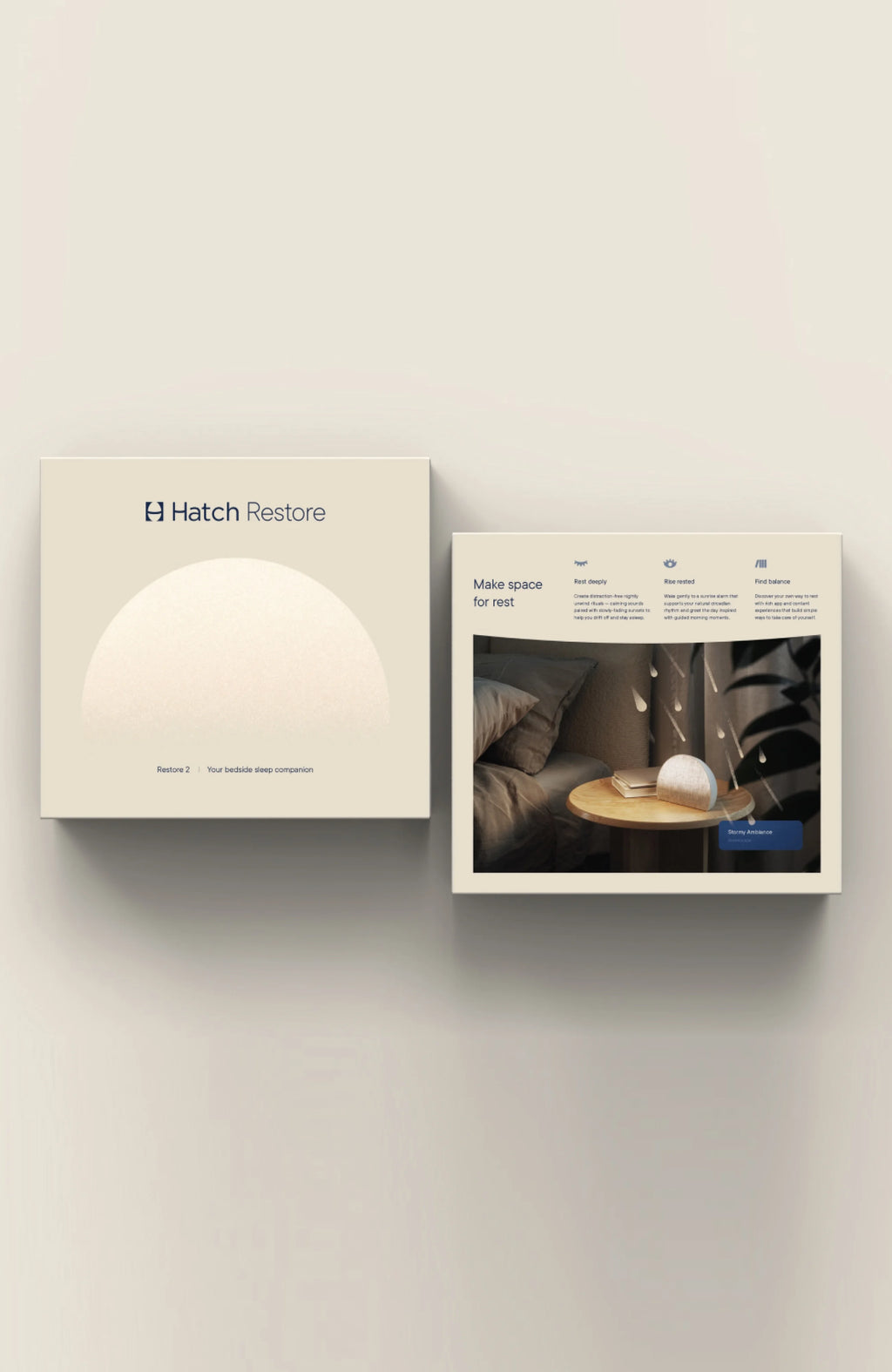 Hatch Restore 2 Sunrise Alarm Clock, Sound Machine, Smart Light (Putty) �?Your Bedside Sleep Guide, White Noise, Custom Sleep Routines, Dimmable Clock, Deep Sleep, Gentle Alarm, Wake Up Rested